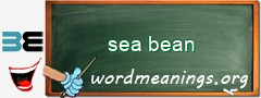 WordMeaning blackboard for sea bean